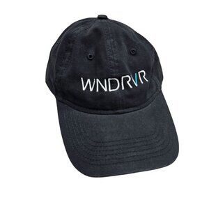 Wndrvr‎ Black Adjustable Cotton Baseball Cap By Sportsman Windriver Golf